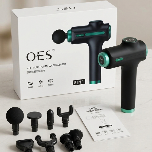 8-in-1 Deep Tissue Massage Gun (8 Heads)