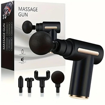 4-in-1 Massage Gun (6 Speeds, 4 Heads)